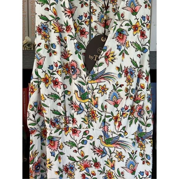 NWT byTiMo Bird Print Crepe Satin Maxi Dress Size XS MSRP $488 - Picture 5 of 12